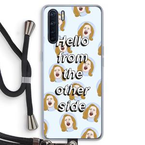 CaseCompany Hello: Oppo A91 Transparant Hoesje met koord