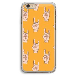 CaseCompany Rock: iPhone 6 Plus / 6S Plus Transparant Hoesje