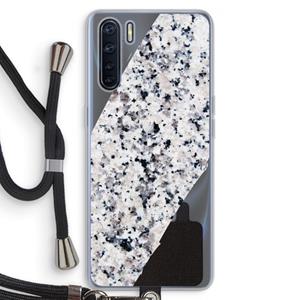 CaseCompany Gespikkelde marmer: Oppo A91 Transparant Hoesje met koord