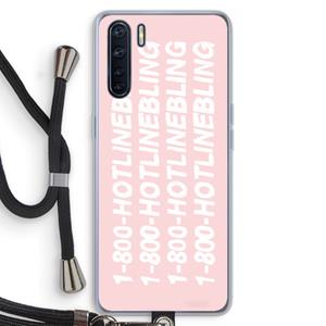 CaseCompany Hotline bling pink: Oppo A91 Transparant Hoesje met koord