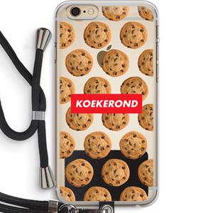 CaseCompany Koekerond: iPhone 6 PLUS / 6S PLUS Transparant Hoesje met koord