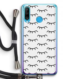 CaseCompany Wimpers: Huawei P30 Lite Transparant Hoesje met koord