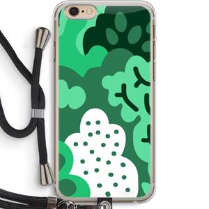 CaseCompany Bushes: iPhone 6 PLUS / 6S PLUS Transparant Hoesje met koord