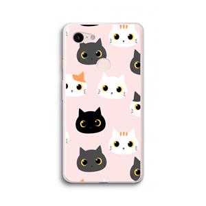 CaseCompany Katten: Google Pixel 3 XL Transparant Hoesje