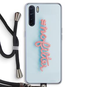 CaseCompany nofilter: Oppo A91 Transparant Hoesje met koord
