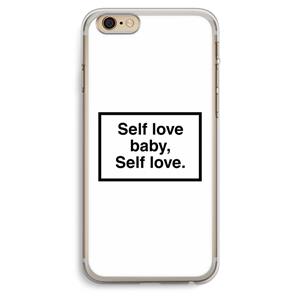 CaseCompany Self love: iPhone 6 Plus / 6S Plus Transparant Hoesje