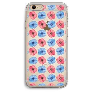 CaseCompany Klaproosjes: iPhone 6 Plus / 6S Plus Transparant Hoesje