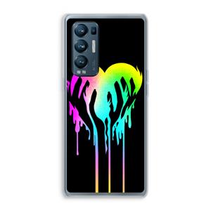 CaseCompany Hold My Heart: Oppo Find X3 Neo Transparant Hoesje