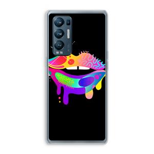 CaseCompany Lip Palette: Oppo Find X3 Neo Transparant Hoesje