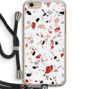 CaseCompany Terrazzo N°12: iPhone 6 PLUS / 6S PLUS Transparant Hoesje met koord