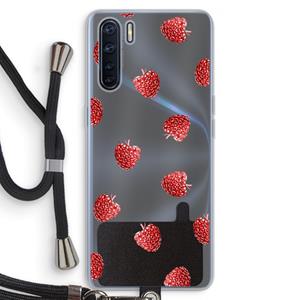 CaseCompany Framboosjes: Oppo A91 Transparant Hoesje met koord