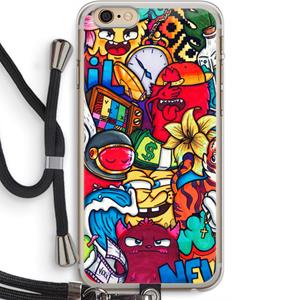CaseCompany No Rules: iPhone 6 PLUS / 6S PLUS Transparant Hoesje met koord
