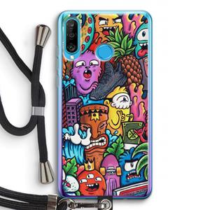 CaseCompany Vexx Mixtape: Huawei P30 Lite Transparant Hoesje met koord