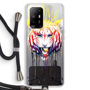 CaseCompany Fading: Oppo A95 5G Transparant Hoesje met koord
