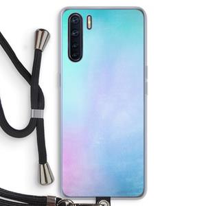 CaseCompany mist pastel: Oppo A91 Transparant Hoesje met koord