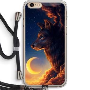 CaseCompany Night Guardian: iPhone 6 PLUS / 6S PLUS Transparant Hoesje met koord