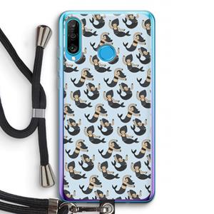 CaseCompany Zeemeermin: Huawei P30 Lite Transparant Hoesje met koord