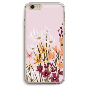 CaseCompany Painted wildflowers: iPhone 6 Plus / 6S Plus Transparant Hoesje
