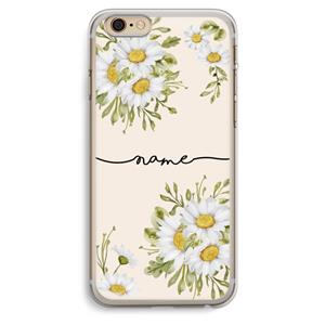 CaseCompany Daisies: iPhone 6 Plus / 6S Plus Transparant Hoesje