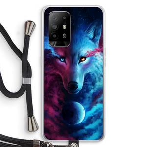 CaseCompany Where Light And Dark Meet: Oppo A95 5G Transparant Hoesje met koord