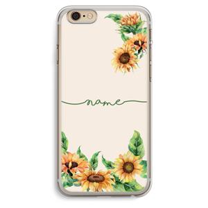 CaseCompany Zonnebloemen: iPhone 6 Plus / 6S Plus Transparant Hoesje