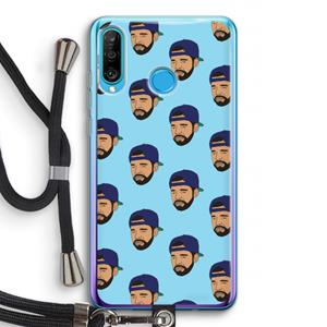 CaseCompany Drake Away: Huawei P30 Lite Transparant Hoesje met koord