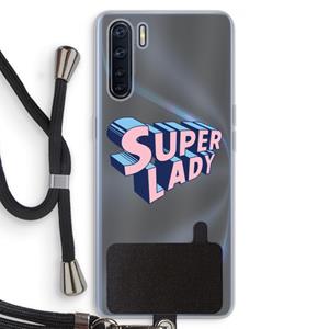CaseCompany Superlady: Oppo A91 Transparant Hoesje met koord