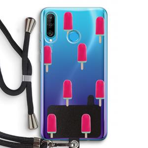CaseCompany Waterijsje: Huawei P30 Lite Transparant Hoesje met koord