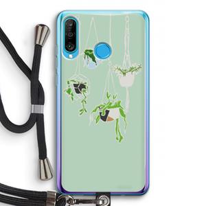 CaseCompany Hang In There: Huawei P30 Lite Transparant Hoesje met koord