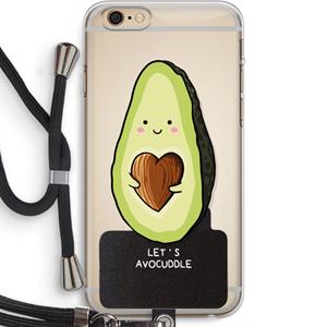 CaseCompany Avocuddle: iPhone 6 PLUS / 6S PLUS Transparant Hoesje met koord