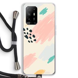 CaseCompany Sunday Chillings: Oppo A95 5G Transparant Hoesje met koord