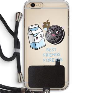 CaseCompany Best Friend Forever: iPhone 6 PLUS / 6S PLUS Transparant Hoesje met koord
