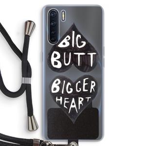 CaseCompany Big butt bigger heart: Oppo A91 Transparant Hoesje met koord