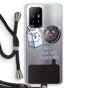 CaseCompany Best Friend Forever: Oppo A95 5G Transparant Hoesje met koord