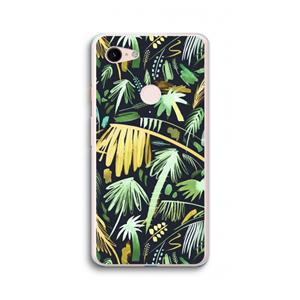CaseCompany Tropical Palms Dark: Google Pixel 3 XL Transparant Hoesje