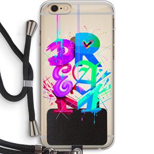 CaseCompany Dream: iPhone 6 PLUS / 6S PLUS Transparant Hoesje met koord