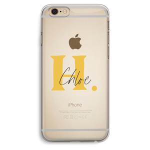 CaseCompany Amber Script: iPhone 6 Plus / 6S Plus Transparant Hoesje