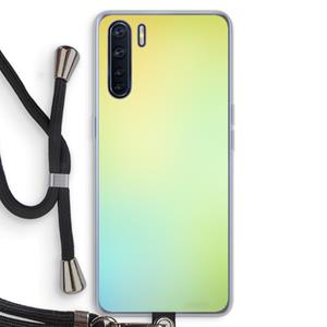 CaseCompany Minty mist pastel: Oppo A91 Transparant Hoesje met koord