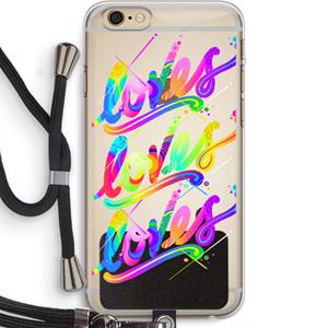 CaseCompany Loves: iPhone 6 PLUS / 6S PLUS Transparant Hoesje met koord