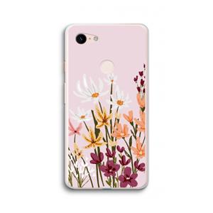 CaseCompany Painted wildflowers: Google Pixel 3 XL Transparant Hoesje