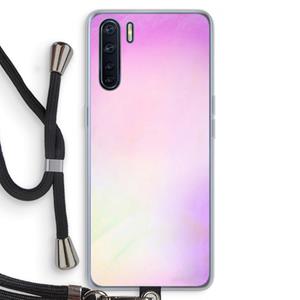 CaseCompany Flow mist pastel: Oppo A91 Transparant Hoesje met koord