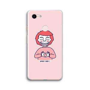 CaseCompany Hartje: Google Pixel 3 XL Transparant Hoesje