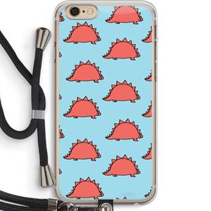 CaseCompany Dinosawrr: iPhone 6 PLUS / 6S PLUS Transparant Hoesje met koord