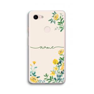 CaseCompany Gele bloemen: Google Pixel 3 XL Transparant Hoesje