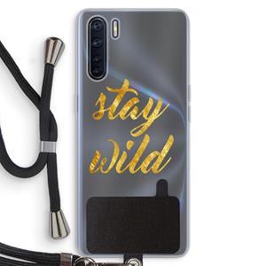 CaseCompany Stay wild: Oppo A91 Transparant Hoesje met koord