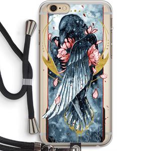 CaseCompany Golden Raven: iPhone 6 PLUS / 6S PLUS Transparant Hoesje met koord