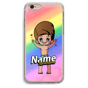 CaseCompany Chibi Maker man: iPhone 6 Plus / 6S Plus Transparant Hoesje
