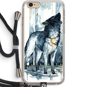 CaseCompany Bleeding Soul: iPhone 6 PLUS / 6S PLUS Transparant Hoesje met koord