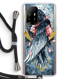 CaseCompany Golden Raven: Oppo A95 5G Transparant Hoesje met koord
