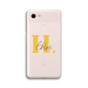 CaseCompany Amber Script: Google Pixel 3 XL Transparant Hoesje